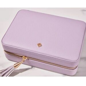 Kendra Scott Travel Jewelry Case with Pouch Lilac Travel Medium Zip Jewelry Box